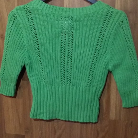 Kismet Green Knit Cardigan Sweater - Picture 3 of 7